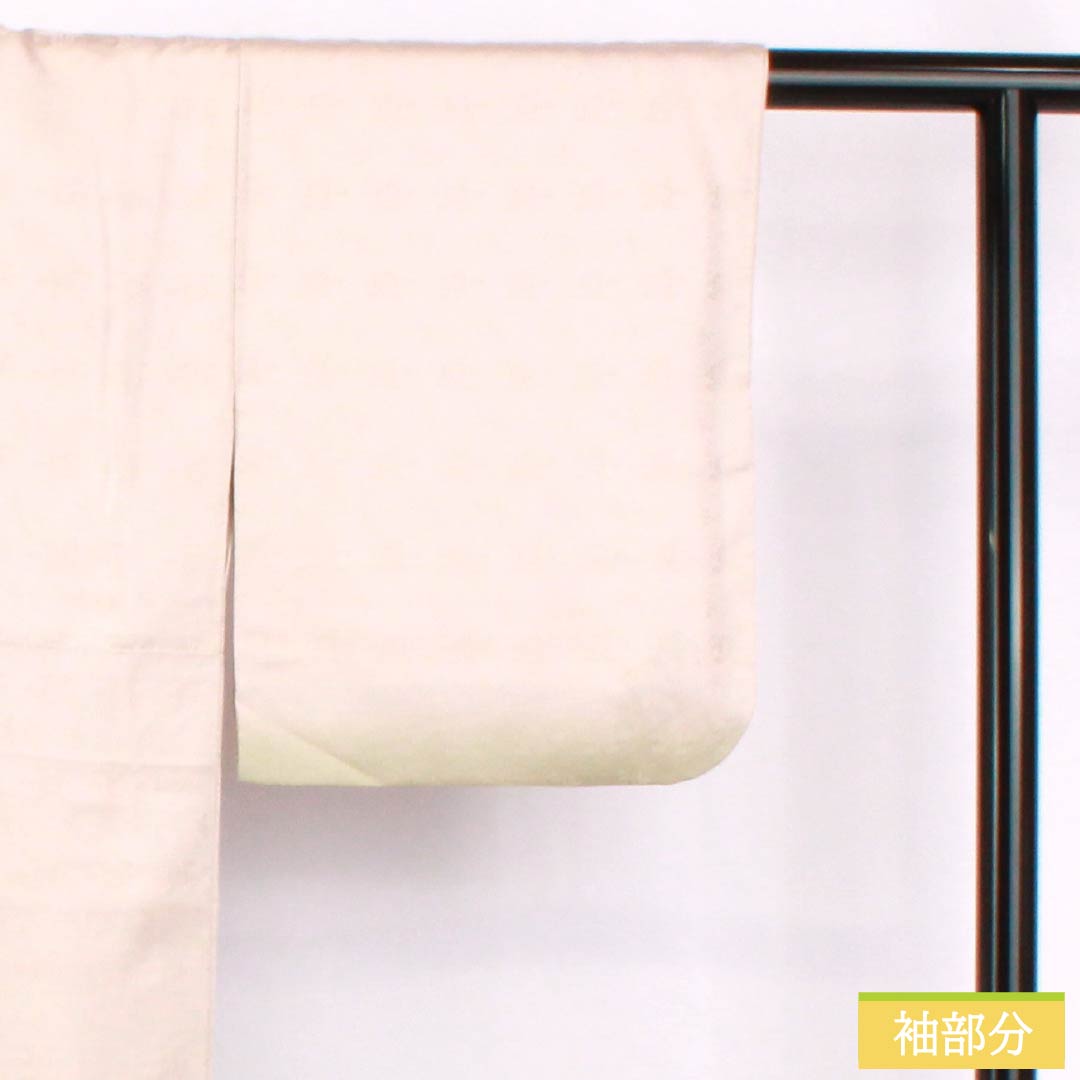 Visiting Kimono, Pure Silk, B-Rank, Lined, Length 160cm, Sleeve Length 63cm, Pale White (Sohakushoku), with Half-Collar, Iroha Song, Mitsukoshi, Artist's Work, Pink, Product Number: 1112006954413