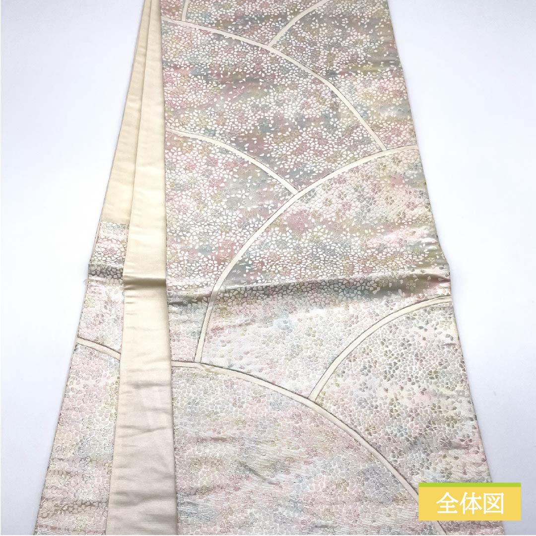 袋帯 正絹 Aランク 小桜 引箔 帯丈440cm 六通 セミフォーマル グラデーション系 1123015213399