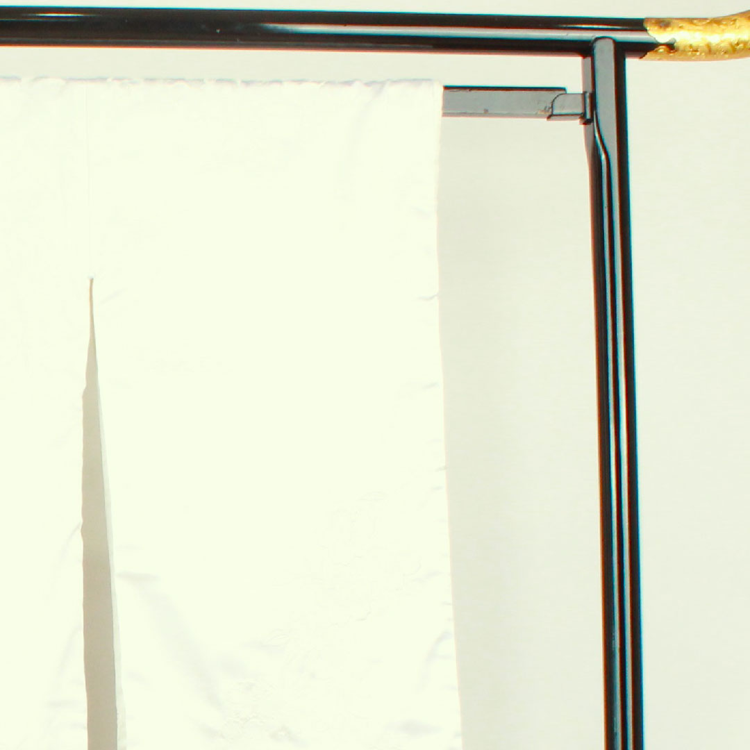 Shiromuku (White Kimono) Length 197cm Embroidery Flower Cart Flower Pattern Polyester B Rank Awase White 1110000524911