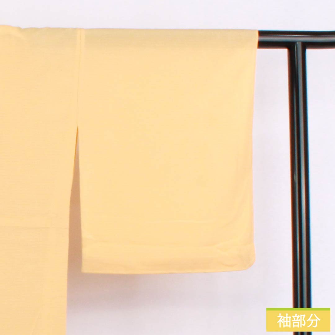 Summer solid color polyester kimono, S rank, length 171.5cm, sleeve length 70.5cm, light tangerine color (usukouji), one crest, five-three paulownia pattern, ro crepe, orange-colored, product number 1132003062626