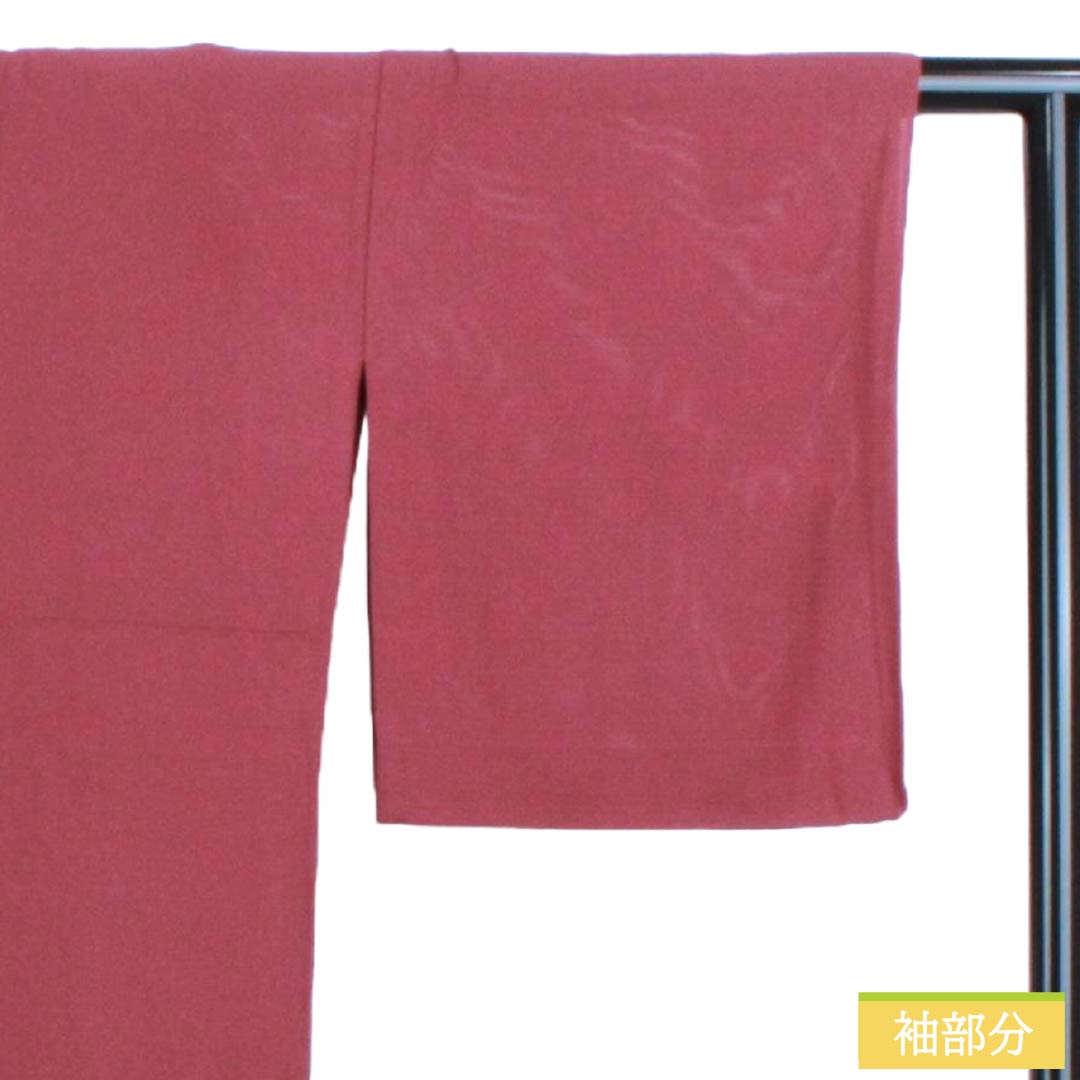 Summer Silk Iromuji Kimono, Rank A, Length 160cm, Sleeve-to-sleeve 66cm, Deep Red, Plain, Maruni Kikyo Mon (family crest), Hitotsumon, Ro weave, Red family, 1132003503412