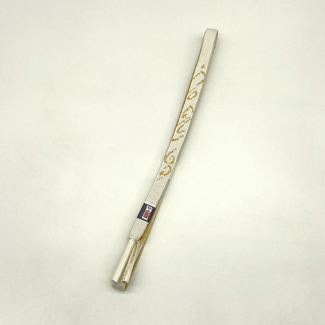 (新古品) 帯締め・帯揚げセット 正絹 NEWランク 鉛白色(えんぱくいろ) 留袖用 古典柄 汕頭 長さ約160cm 幅約1.7cm フォーマル 白系 1141000311311