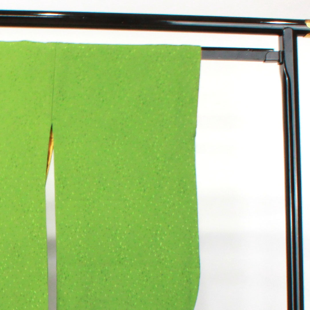 Plain color polyester evergreen washable kimono Length 156cm Sleeve length 63cm Lined S rank Green 1114001072319