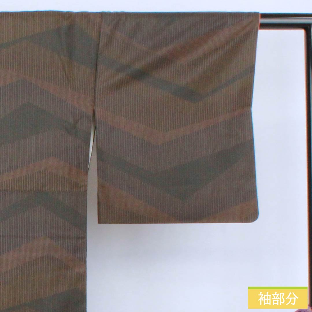 Komon (small pattern) silk, A-rank, length 157.5cm, sleeve length 64.5cm, lined, abstract pattern, black, 1115006413310