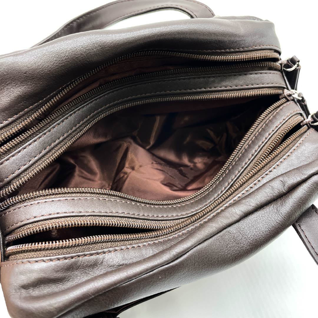 (Like New) Western-style Cowhide Leather Bag, Grade A, Like New, Cowhide Leather, 2-Way, Brown, 119700012314