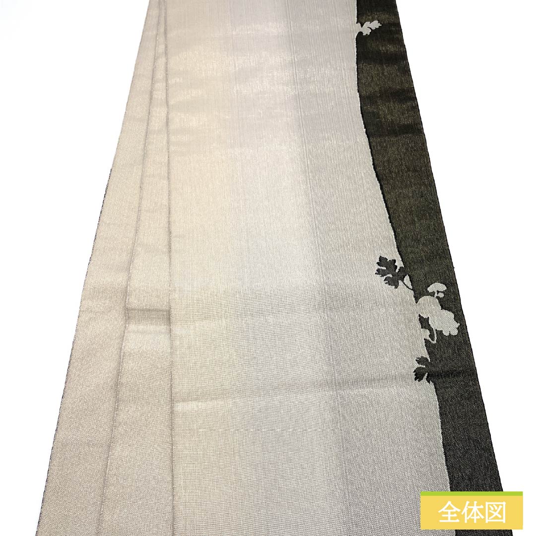 Authentic silk obi with marigold motifs, artist-made, length 456cm, S rank, accent pattern, formal, gradient finish, 1123014082499