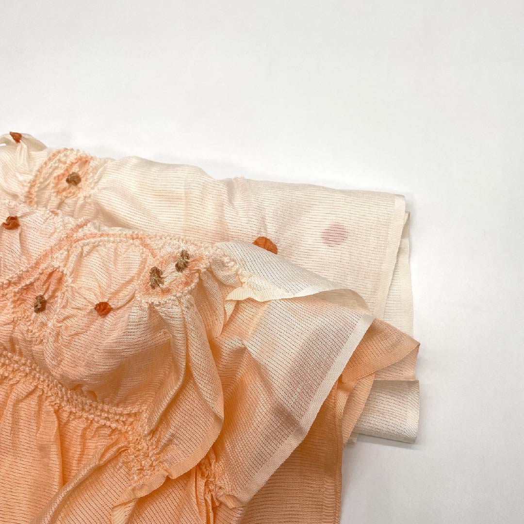 (Like new) Obijime and Obiage Set, Pure Silk, New Rank, Salmon (Sakeiro) and Light (Usunikuiro) Colors, Shinonome (Shinonomeiro) Color, Summer, Length: Approx. 164cm, Width: Approx. 1.6cm, Orange, Semi-Formal, Item Number: 1141000261326