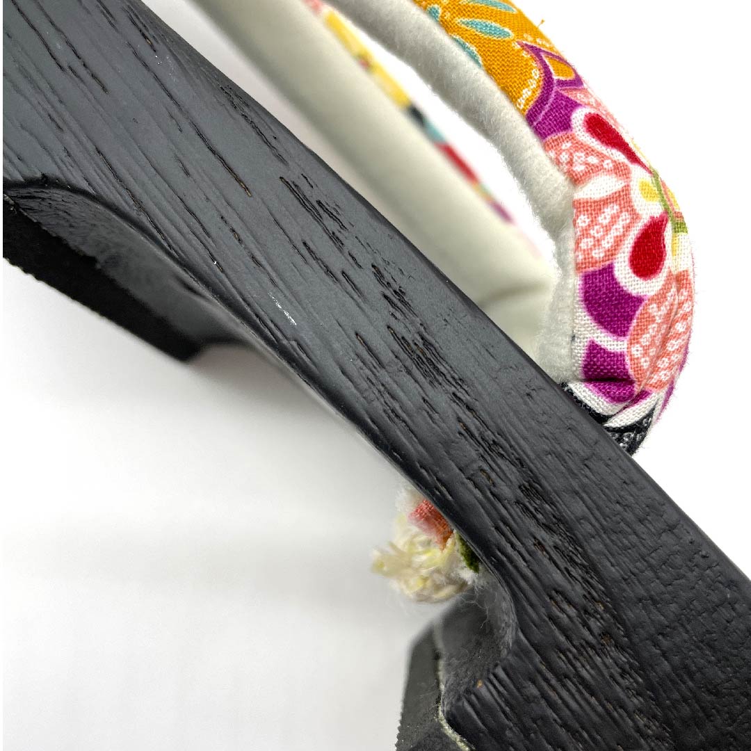 (新品未使用品)下駄 菊 桜 XLサイズ 黒系 NEWランク 1122001131510