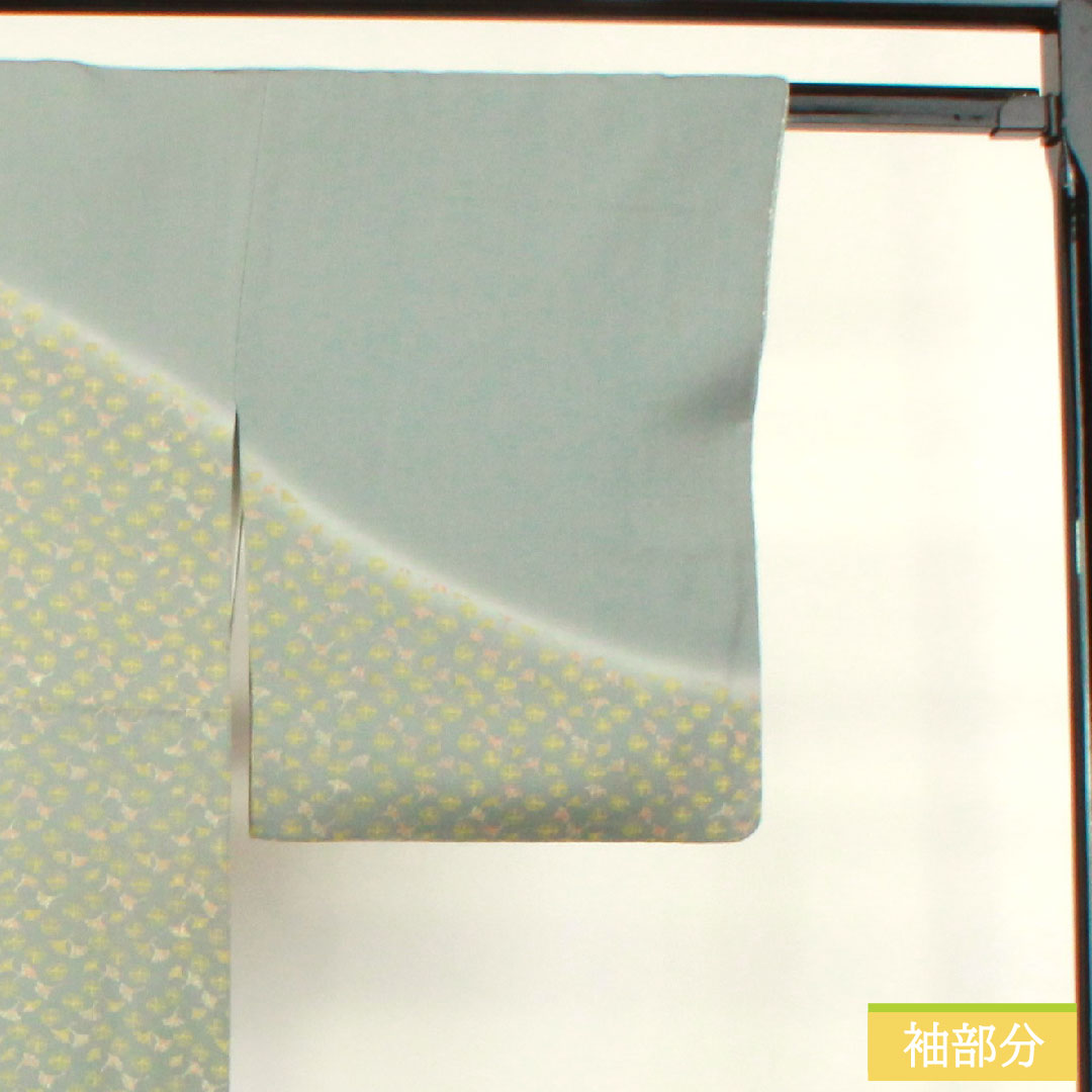 Homongi, pure silk, lined, length 157cm, sleeve length 64.5cm, agarwood brown, Kawamura Kyutaro, abstract pattern, embroidery, Kenshoen Guard processing, S rank, gray, 1112004032322