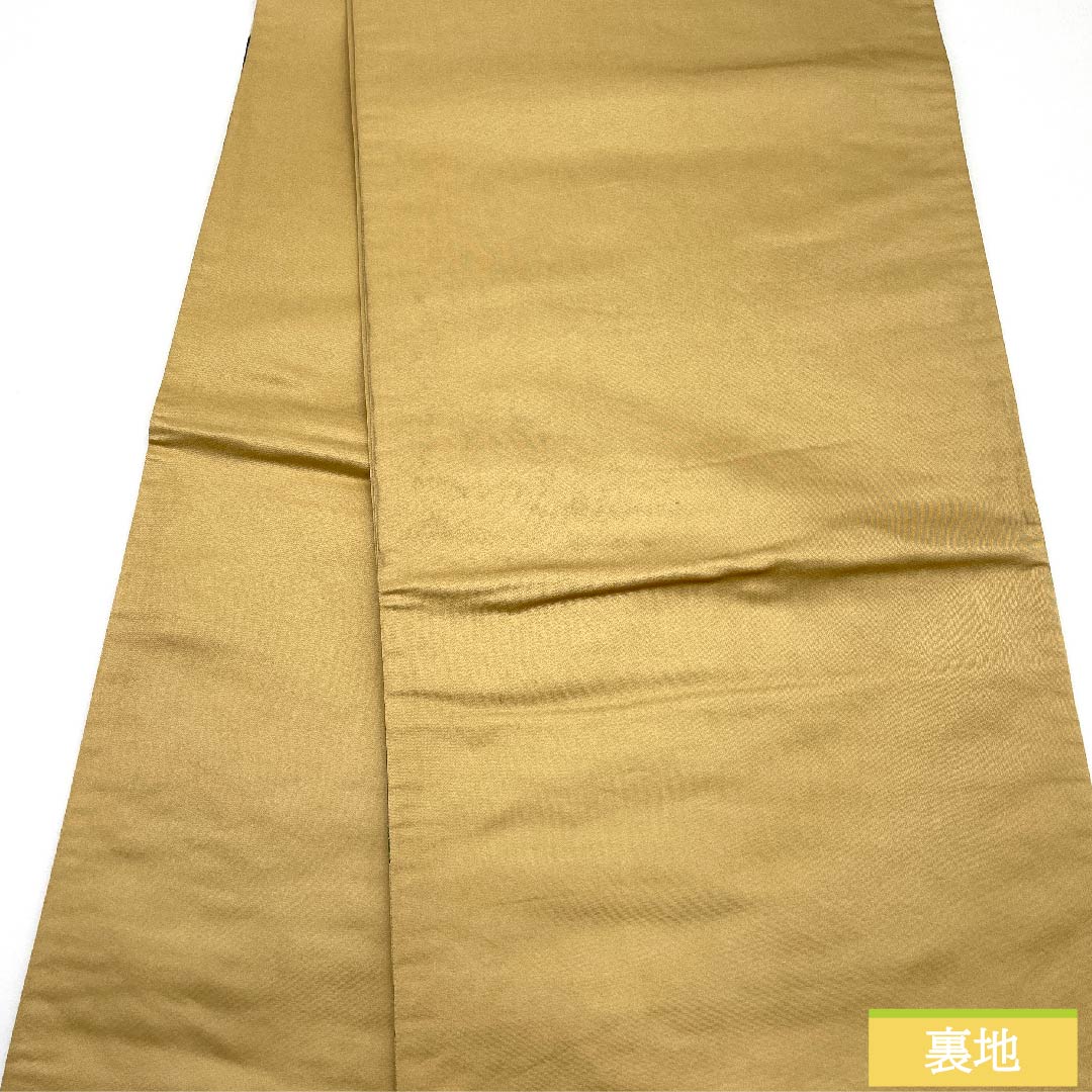 Fukuro Obi (Sash) - Pure Silk - Yamabuki Nezuiro (Yamabuki Gray) - For Furisode - Floral Pattern - Shirayaen Oba - Obi Length: 436cm - S Rank - Six Passes - Formal - Beige - 1123010792325