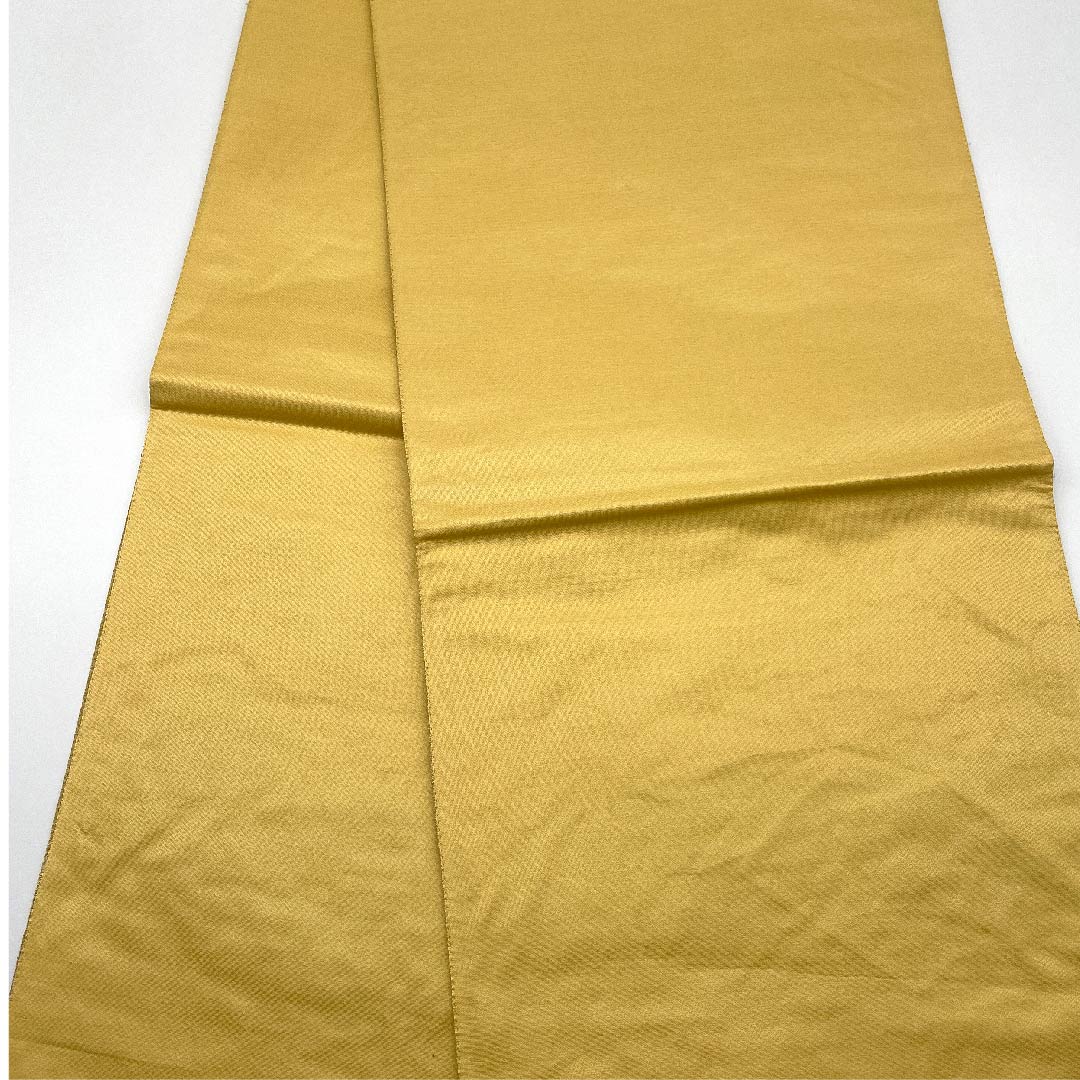 袋帯 麦藁色(むぎわらいろ) 本金摺箔二重織 留袖用 鴛鴦 帯丈432cm 正絹 Aランク 六通 フォーマル 金系 1123004753321