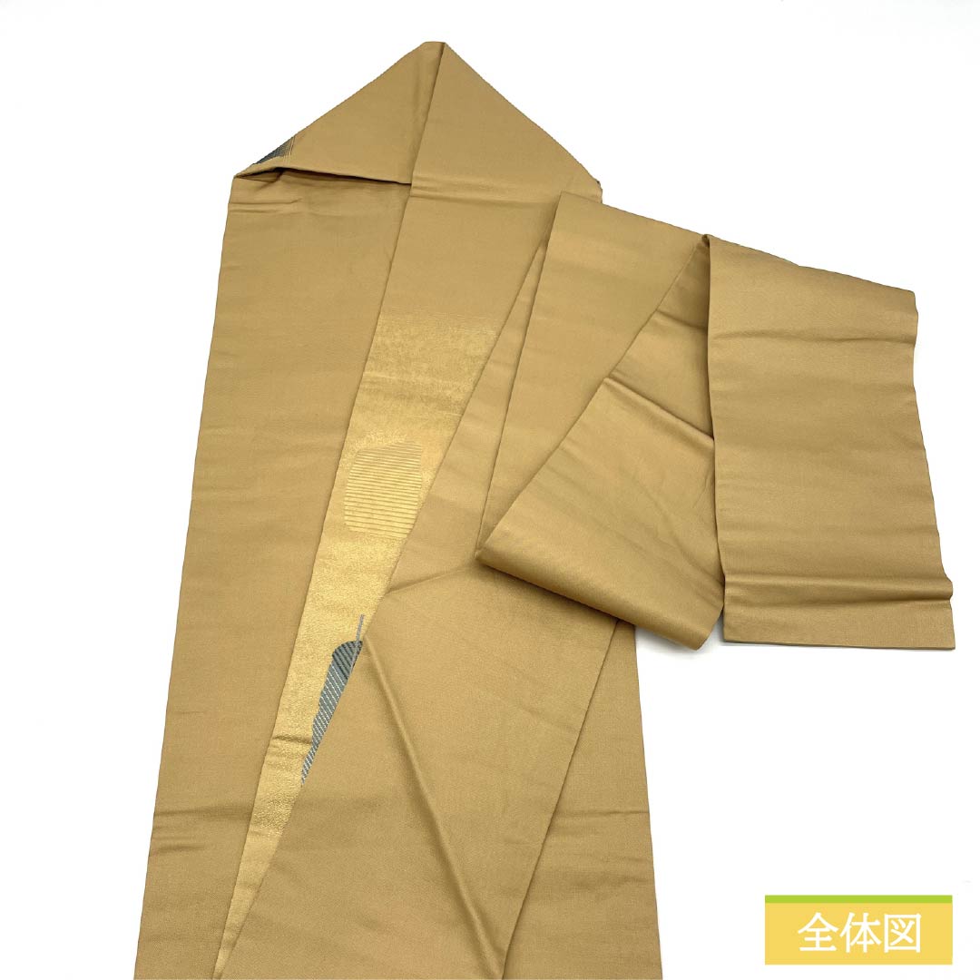 名古屋帯 東京白茶色(とうきょうしらちゃいろ) 作家物 抽象模様 帯丈361cm 正絹 Sランク ポイント柄 セミフォーマル ベージュ系 1124008402325 名古屋仕立て