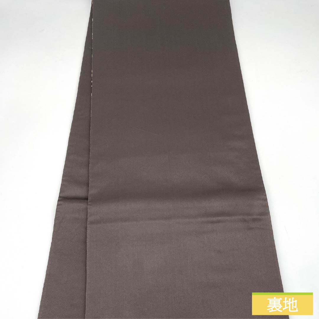 袋帯 正絹 焦色(こがれいろ) 渦巻き 変わり立涌 帯丈440cm Aランク 六通 カジュアル 茶系 1123012853314