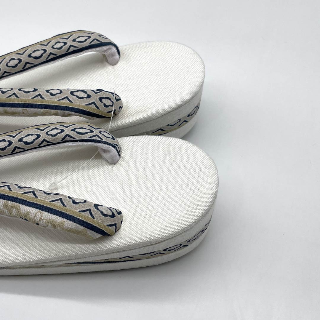 (New) Zori Sandals, Linen, NEW Rank, Summer Zori, Linen Zori, Made in Japan, For Summer, Length 24cm, L size, White color, 1122001691411