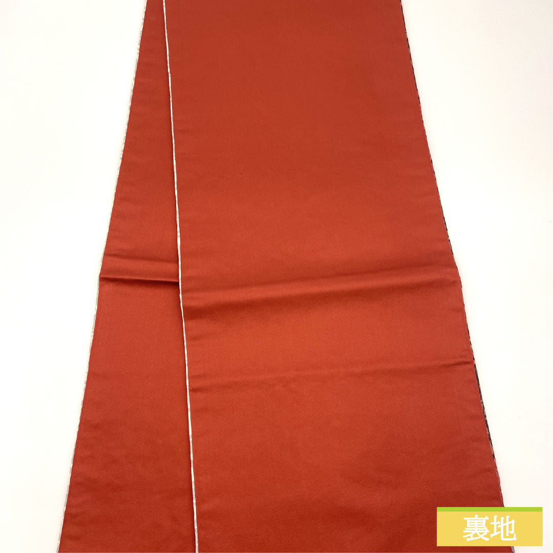 Fukuro Obi Silk S Rank Hosho Hakata-ori Dyed Obi Ryusui Kumotori Obi Length 436cm Full Pattern Casual White Tone 1123017422311