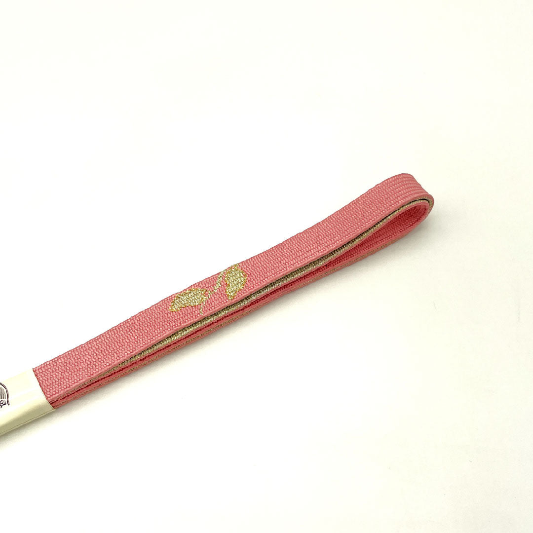 (New Old Stock) Obiage and Obijime Set, Pure Silk, NEW Rank, Choshun-iro (Everlasting Spring Color) and Nakanokurenai-iro (Medium Crimson), Hand-braided by Chiaki, Length approx. 160cm, Width approx. 1.6cm, Semi-formal, Pink tones, 1141000571313