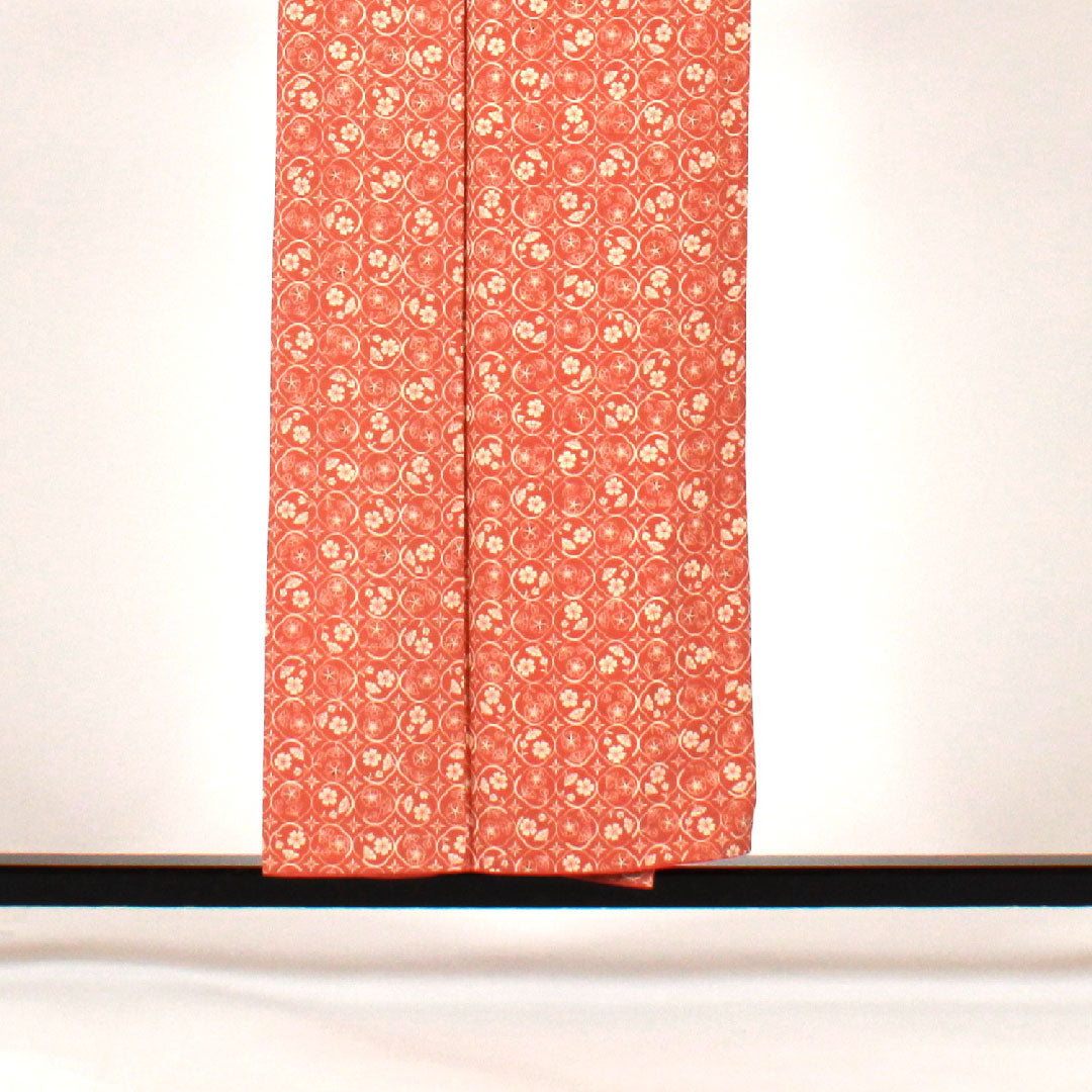 Small pattern, length 155cm, sleeve length 63cm, lined, small flower pattern, washable kimono, poly, S rank, pink, 1115000802313