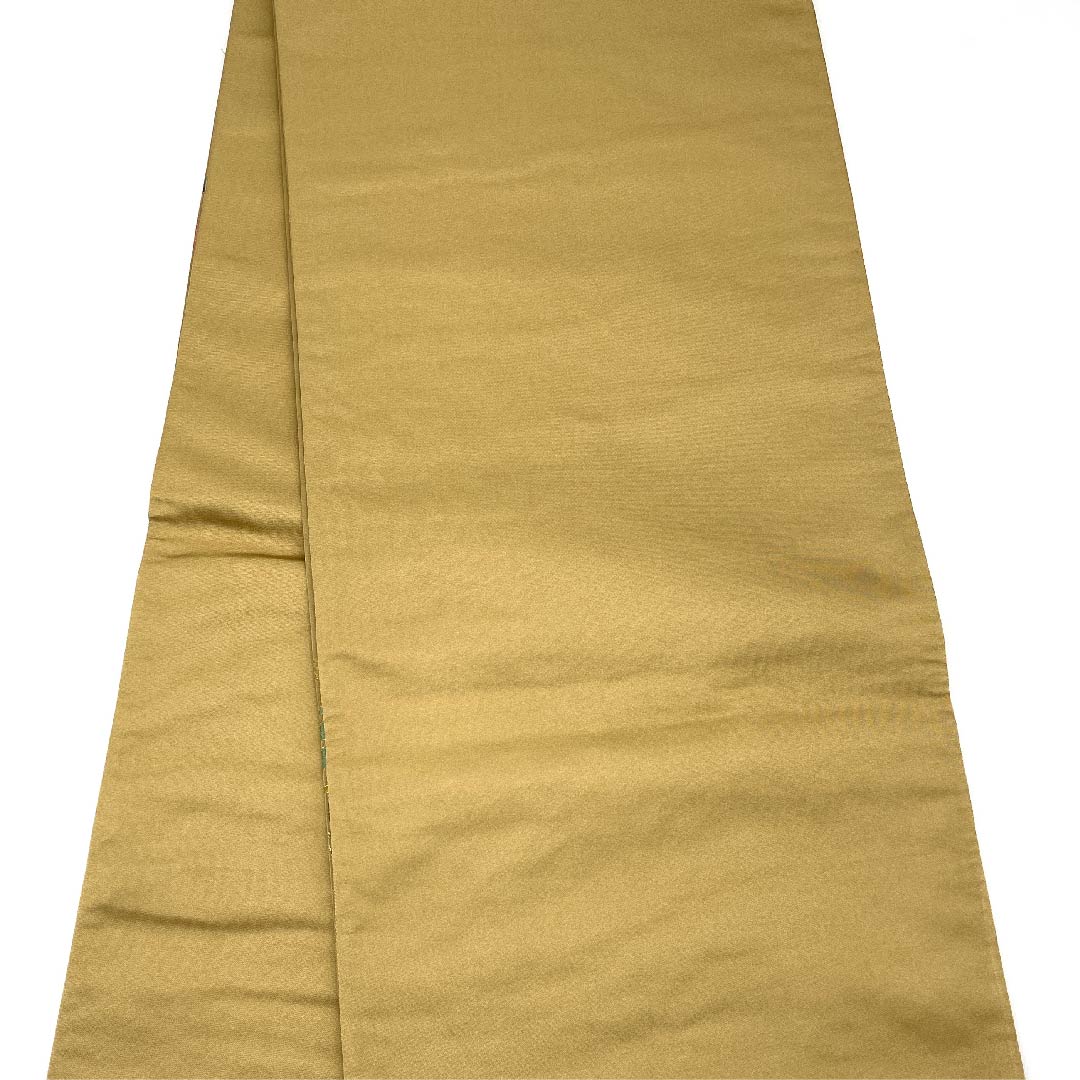 Fukuro Obi (Japanese sash) in gray, with treasures, boat, pine, Shirayaen Oba, obi length 432cm, pure silk, S rank, six-pass, formal, beige, 1123008942325