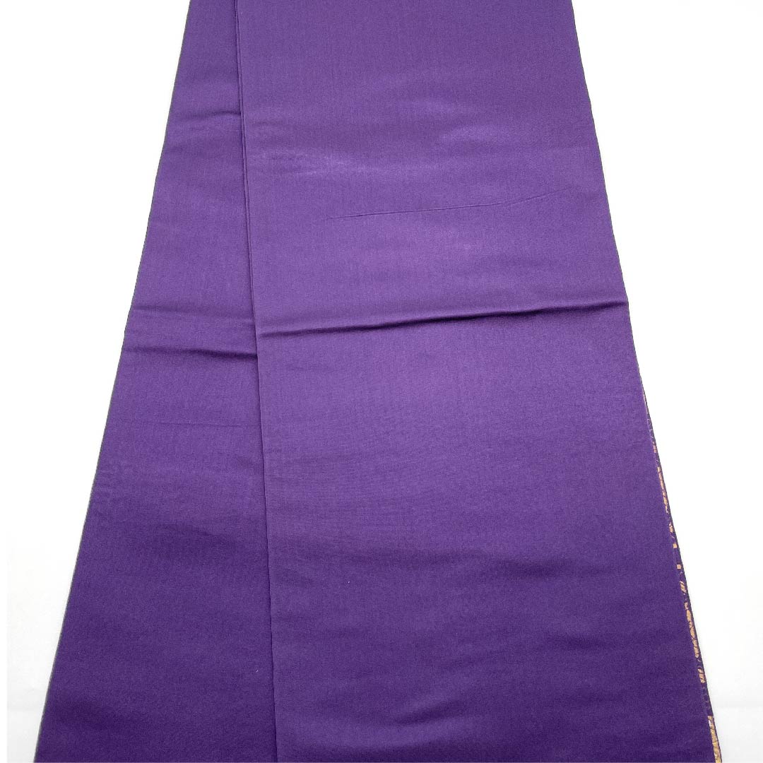 袋帯 葡萄紫色(ぶどうむらさきいろ) 華文 幾何学模様 帯丈428cm 正絹 Aランク 六通 フォーマル 紫系 1123006983320