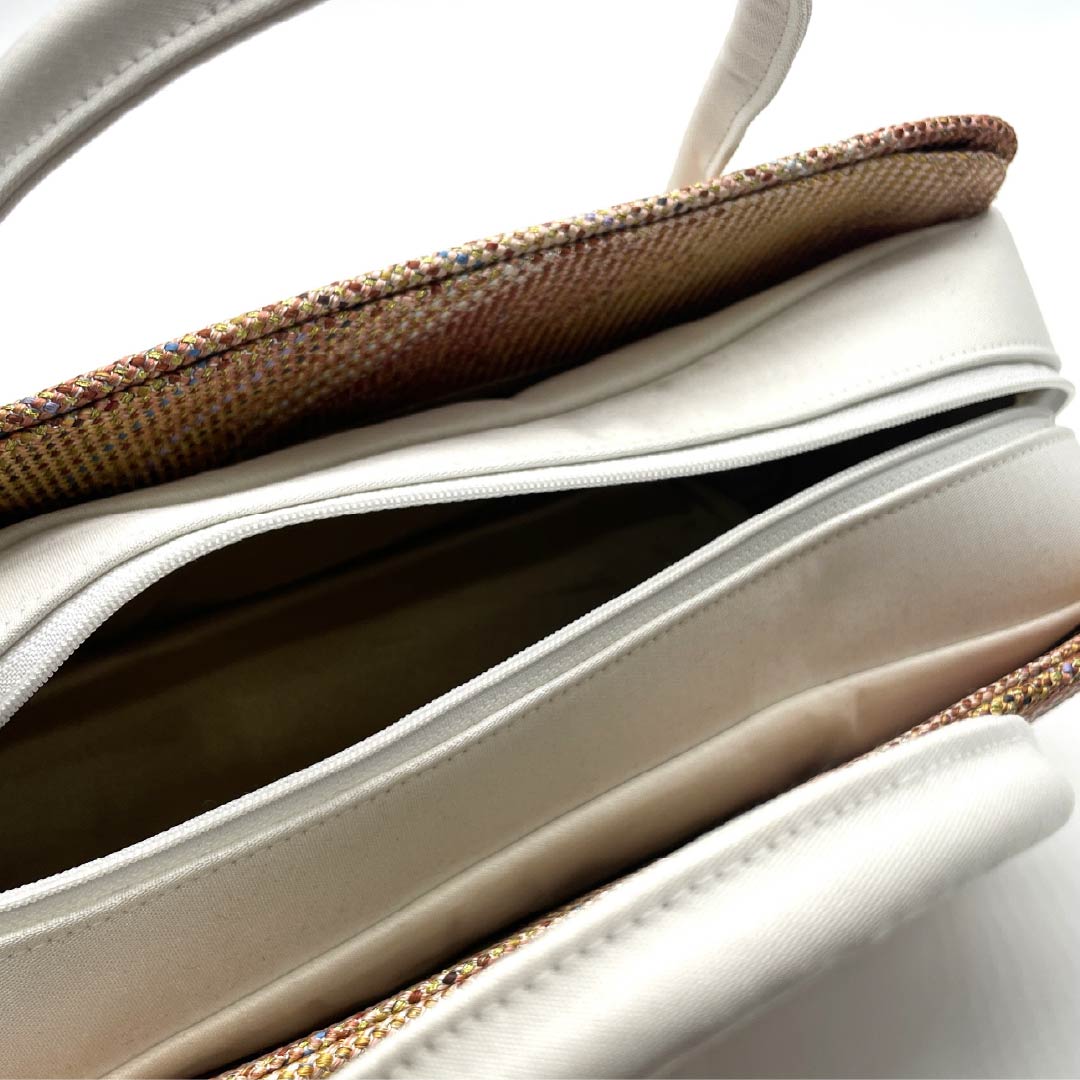 (Like New) Semi-Formal Japanese Bag, New Rank, Triaxial Weave Nishijin-ori Rikyu Bag, Gradient Pattern, 113900096199
