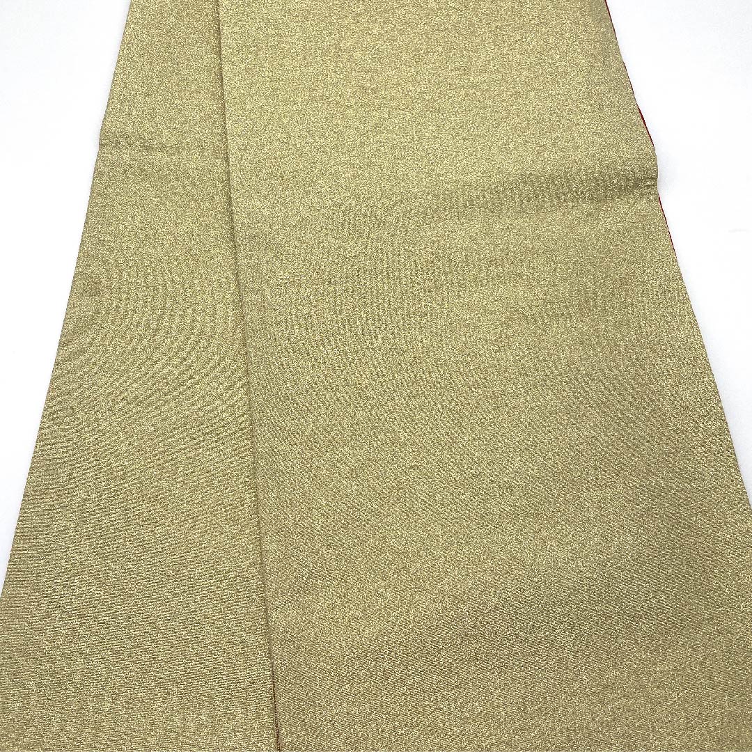 袋帯 金色 振袖用 市松 帯丈444cm 正絹 Sランク 六通 フォーマル 金系 1123006462321