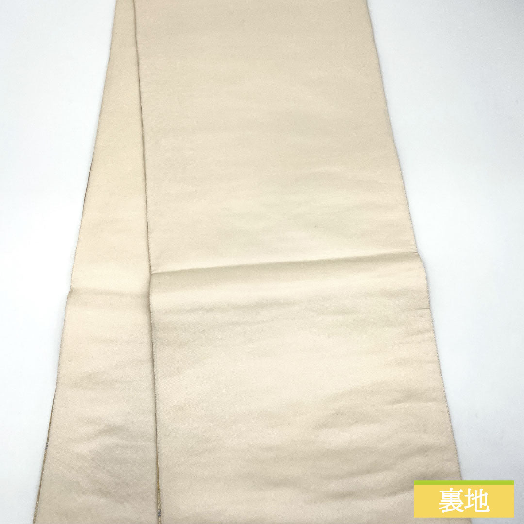 A-Rank Pure Silk Fukuro Obi (Sash) from the Ninomaru Palace of Nijo Castle, Nishijin-ori Weave, Formal Kimono Obi, 428cm Long, Six-Ply, Gold, Item Number 1123017173321