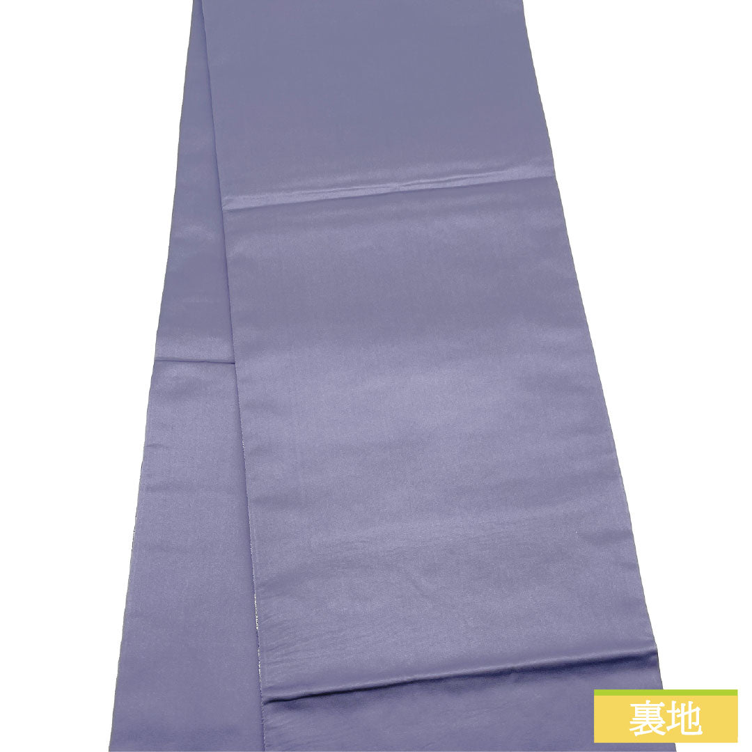 Fukuro Obi (Sash), Pure Silk, S-Rank, Nishijin Weave, with New Repelling Coating, Length 448cm, Pointed Pattern, Semi-Formal, Silver, Item Number 1123016442322