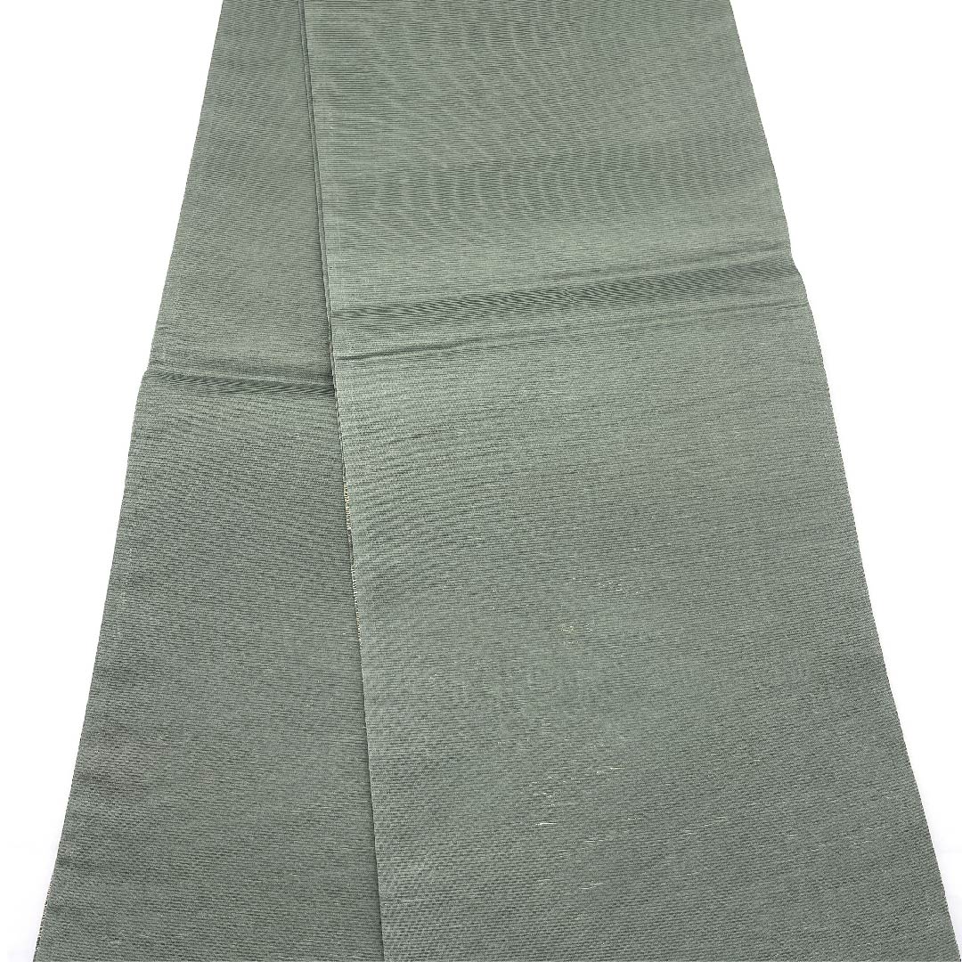 Fukuro Obi Minato Susutake Iro (Minato Susutake Iro) Summer Obi Horizontal Stripes Abstract Pattern Obi Length 428cm Pure Silk S Rank Six-Pass Semi-Formal Green 1123007262319