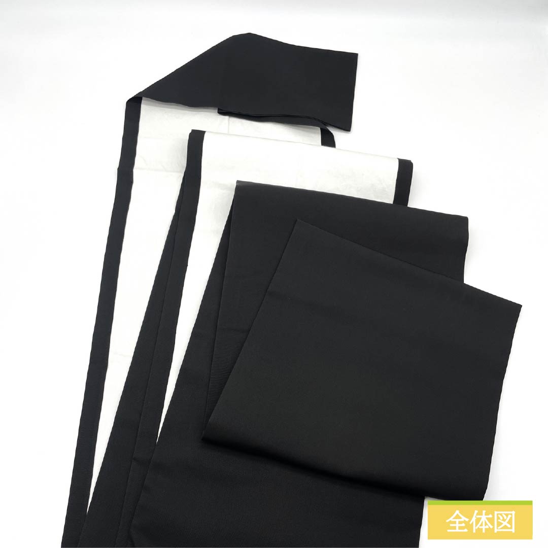 Nagoya Obi, Pure Silk, S-Rank, Dyed, Hagoita Pattern, Length 634cm, Pointed Pattern, Casual, Black, 1124009792410, Pine Needle Pattern