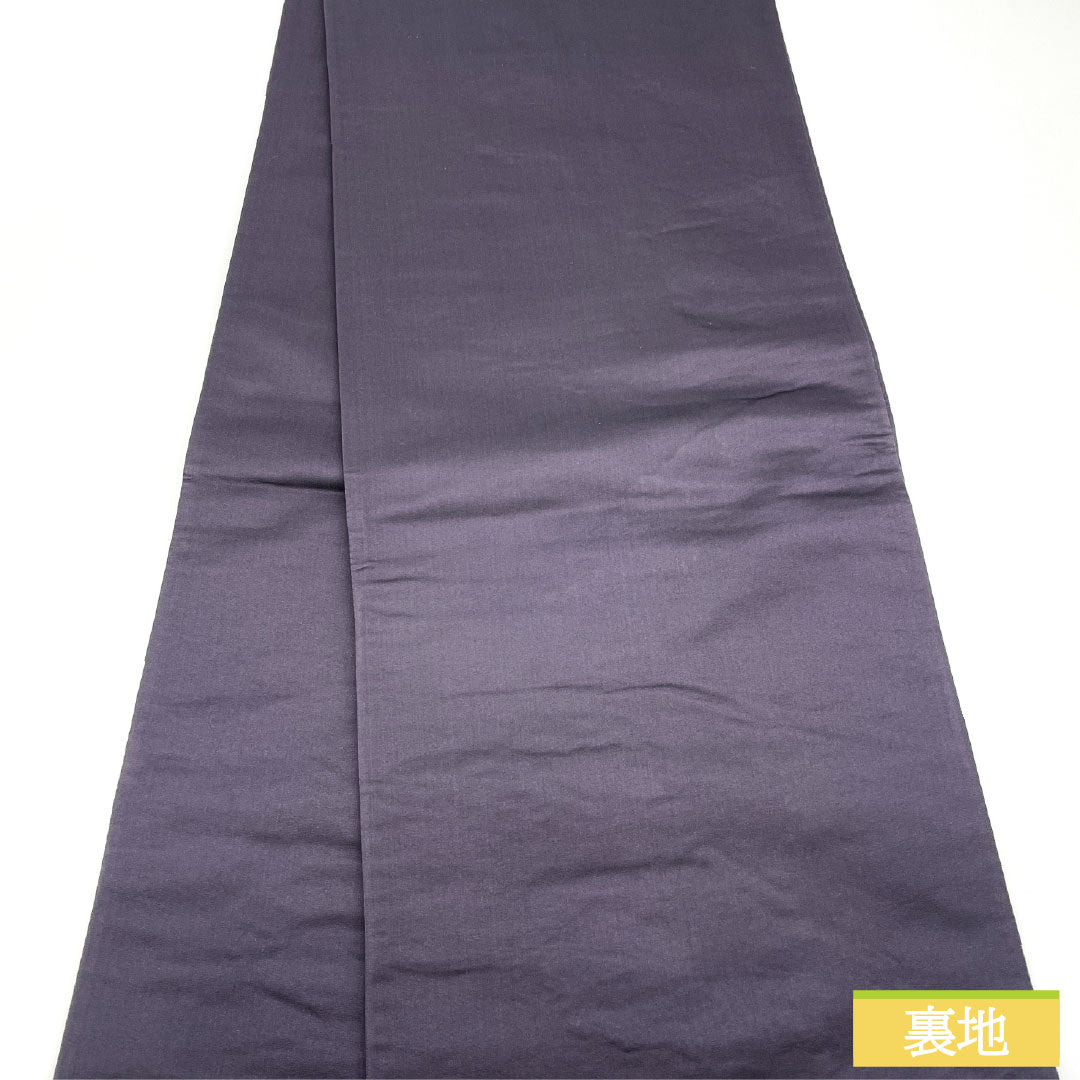 A-Rank Pure Silk Fukukakeshi Murasakiiro (Deep Purple Obi) Nishijin-ori (Nishijin-ori) with Auspicious Motifs, Gold Threading, Length 416cm, Six-Ply, Formal, Purple, Item Number 1123017043320