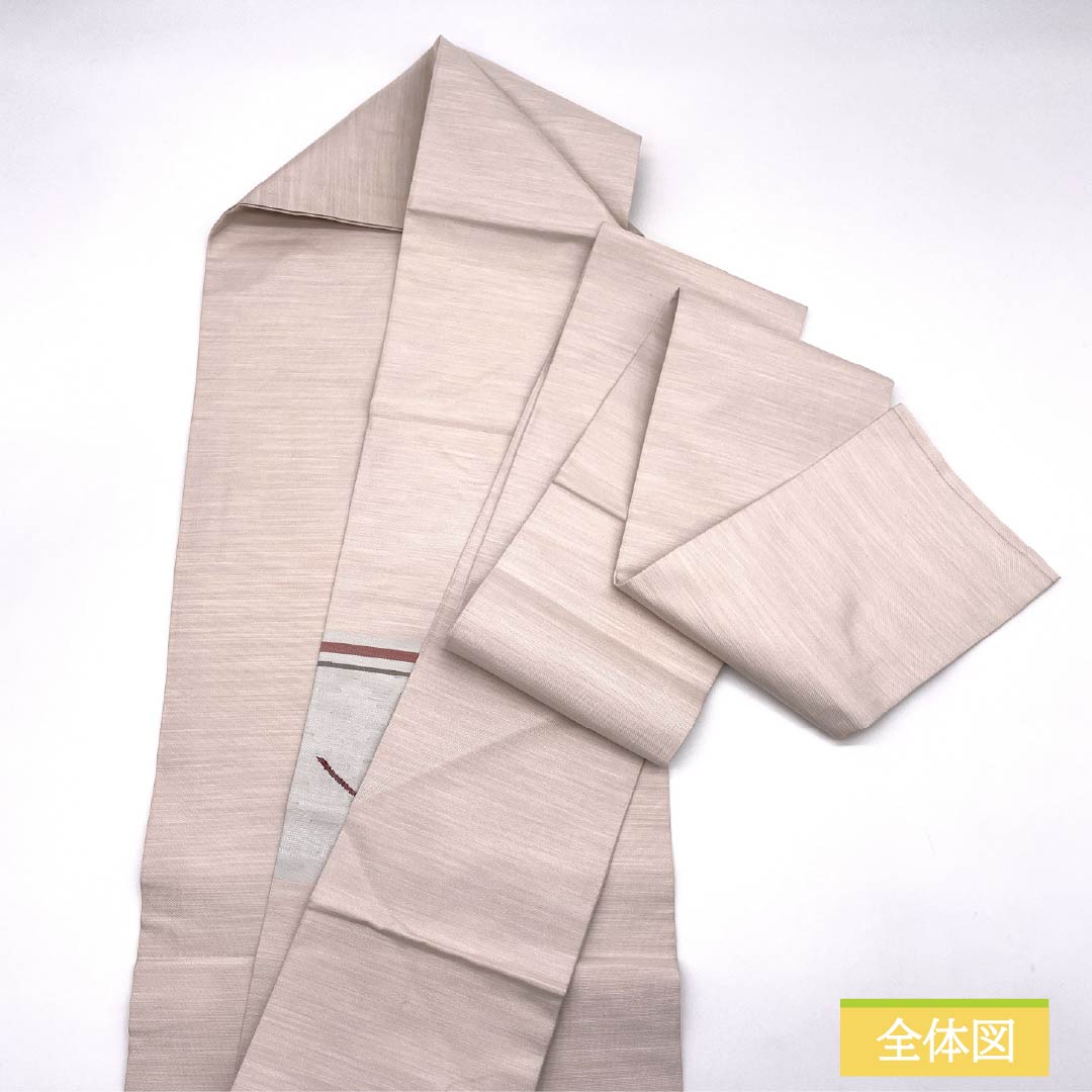 Nagoya obi, light cherry blossom color, scoop weave, abstract floral pattern, obi length 366cm, pure silk, A rank, point pattern, casual, pink, 1124008023313, Nagoya style