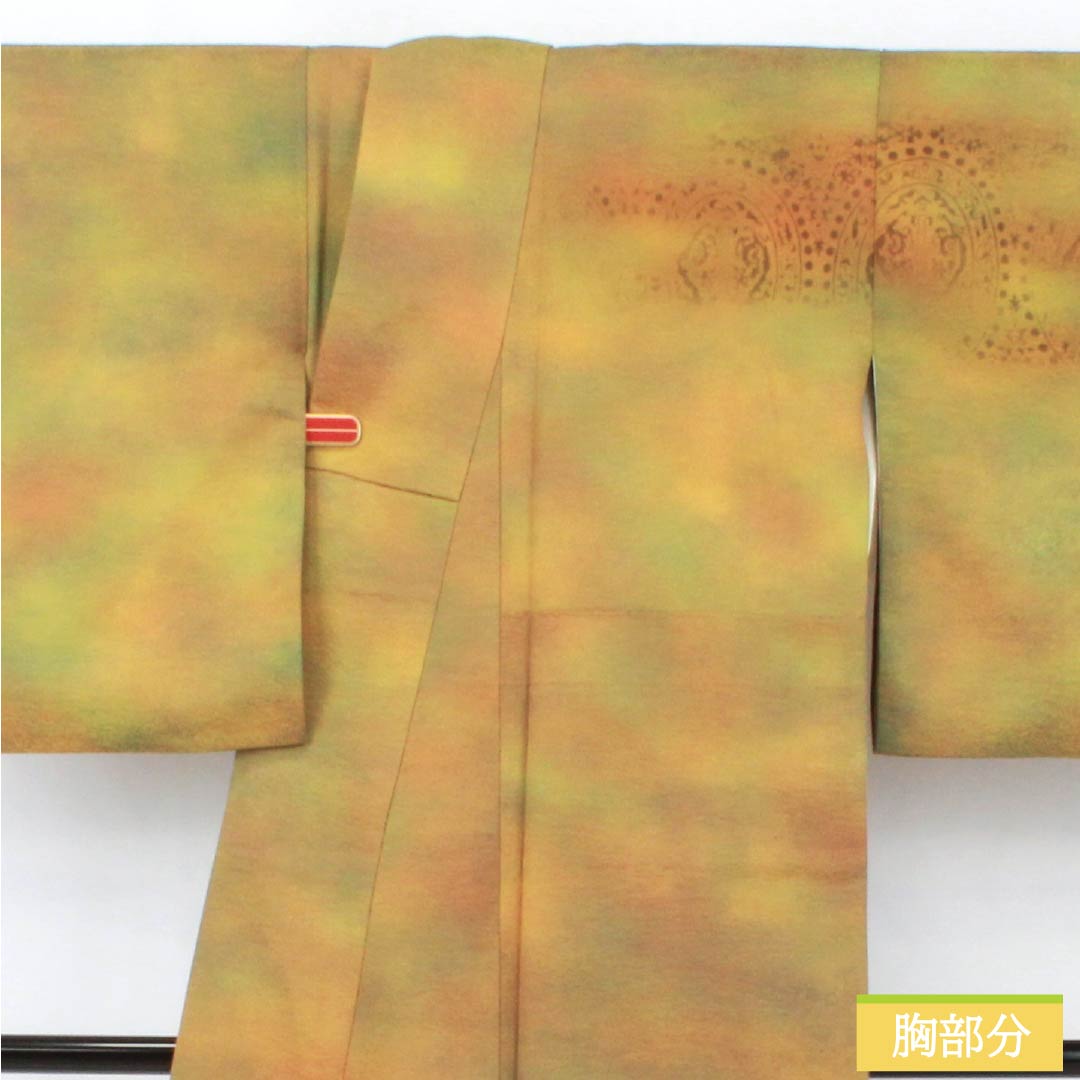 Silk Hōmongi, Rank A, Lined, Length 156cm, Sleeve-to-Sleeve 58.5cm, Bokeh-dyed, Abstract Pattern, Tsukesage, Gradation, 1112007563399
