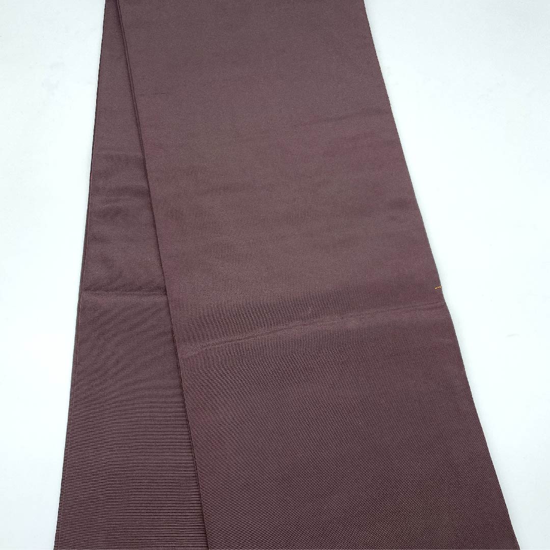 袋帯 阿仙茶色(あせんちゃいろ) 抽象模様 帯丈420cm 正絹 Aランク ポイント柄 カジュアル 茶系 1123005963314