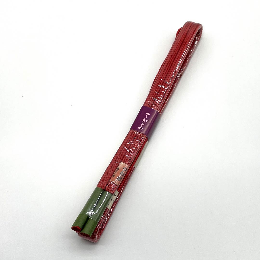 (新古品) 帯締め・帯揚げセット 正絹 NEWランク 赤紅色(あかべにいろ) 草木染め 長さ約159cm 幅約1cm カジュアル 赤系 1141000241312