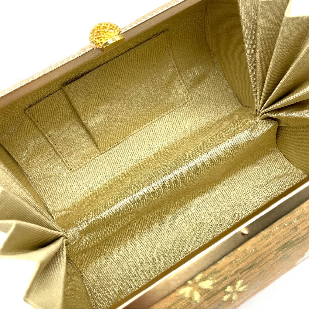 和装バック フォーマル 朱華色(はねずいろ) 振袖用 桜 古典柄 橙系 Aランク 113900038326