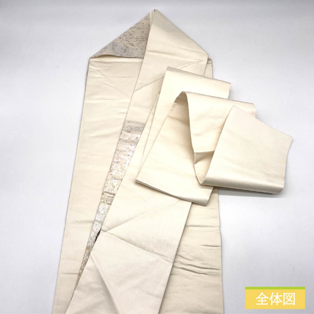 Nagoya Obi with Landscape Pattern, Length 342cm, Pure Silk, S-Rank, Pointed Pattern, Semi-Formal, Gradient, 1124008472399, Nagoya Style