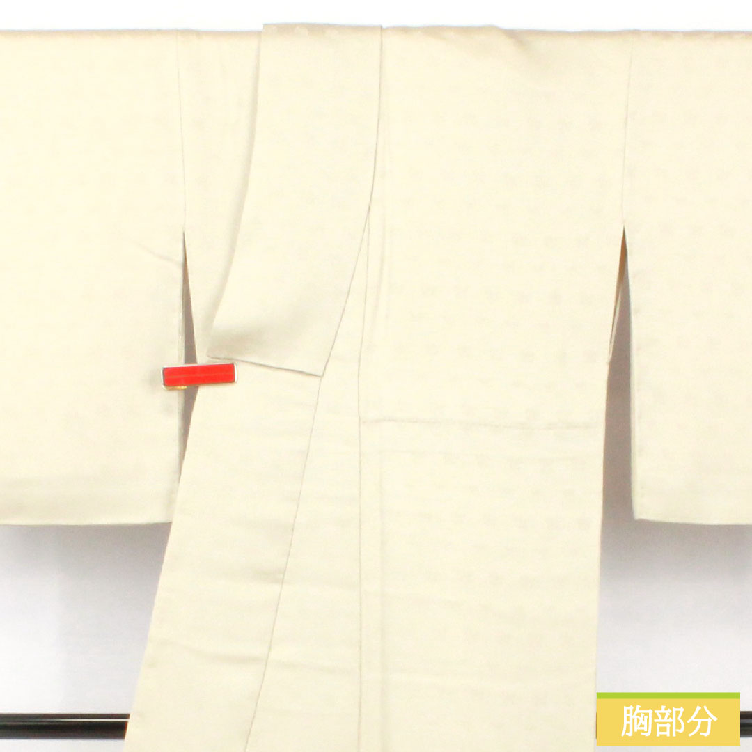 Colored Tomesode, pure silk, length 165.5cm, sleeve length 68cm, lined, Unohanairo (color of Unohana), Kyoto Yuzen, treasure design, pine, bamboo, plum, tachibana, three crests, sword and flower diamond, A rank, gray, 1111001593522