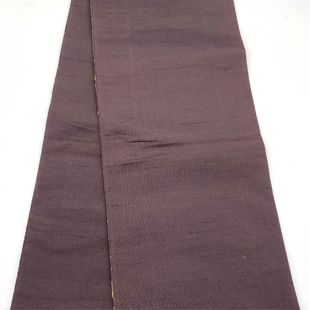 Fukuro Obi (Fukuro obi) in Shigokuiro (color of the ultimate essence), floral arabesque pattern, obi length 428cm, pure silk, S rank, six-pass, casual, purple, 1123006732320