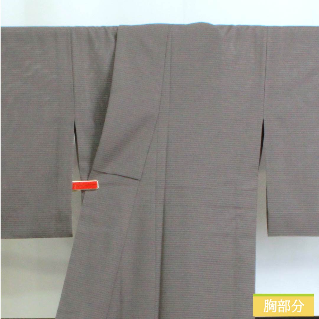 Summer kimono, polyester, plain color, S rank, length 157cm, sleeve length 64cm, washable, grayish gray, silk pongee, product number 1132003202322