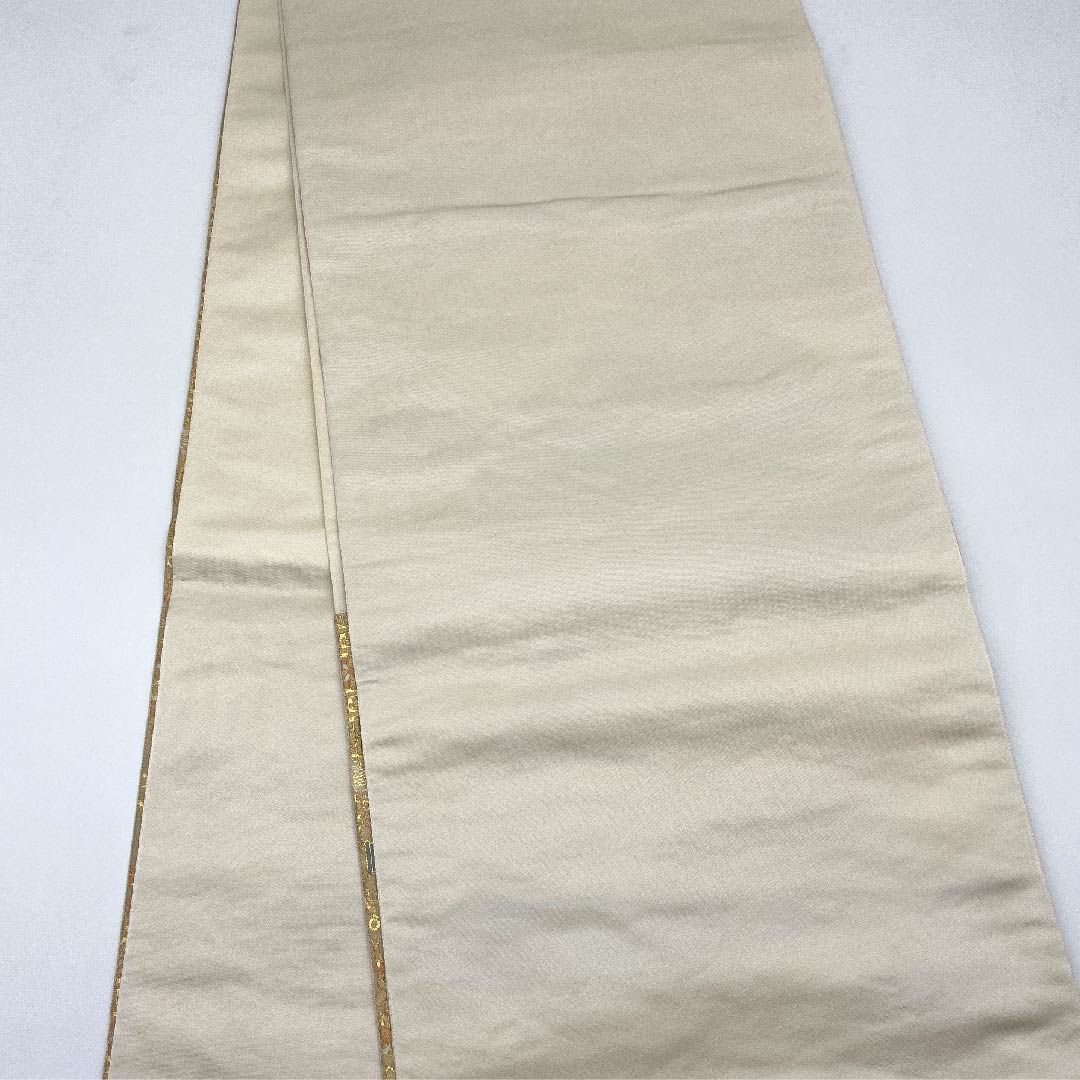 【未仕立】袋帯 正絹 Aランク 金色 吉祥文様 服部織物謹製 帯丈428cm 六通 フォーマル 金系 1123006013321