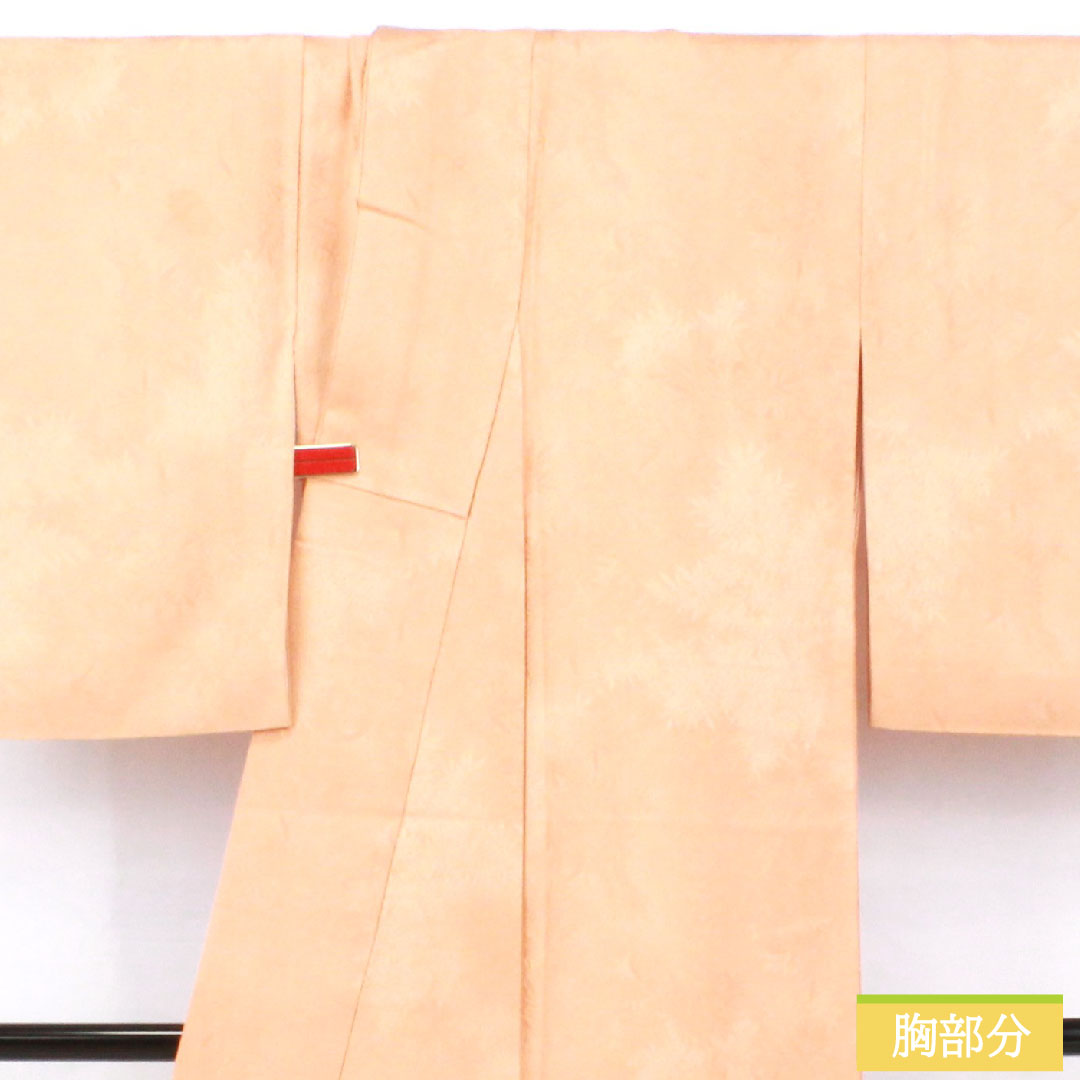 Plain color, pure silk, length 156cm, sleeve length 63.5cm, flesh color, twill, one crest, shadow swallowtail butterfly, lined, S rank, orange, 1114001902326