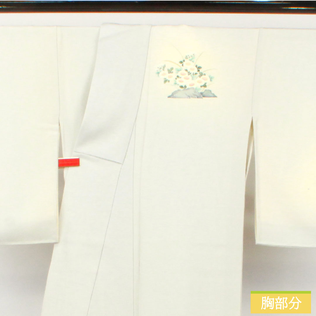 訪問着 正絹 袷 身丈168.5cm 裄丈68cm 銀白色(ぎんはくしょく) 加賀友禅 茶屋辻模様 作家物 Aランク グレー系 1112004743522