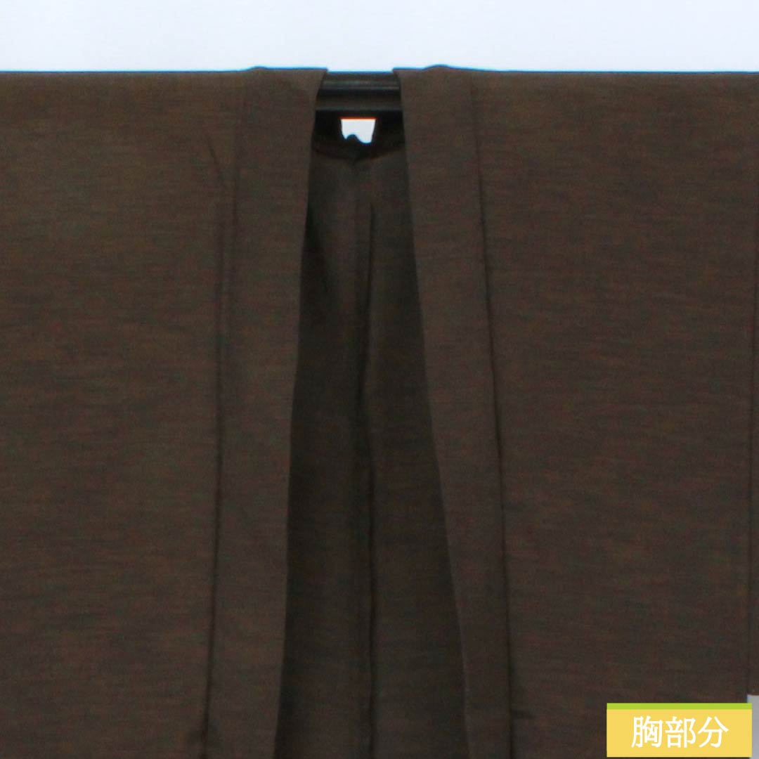Men's silk, A-grade, length 84cm, sleeve length 66cm, dark grey with brown accents, product number 1119001203114
