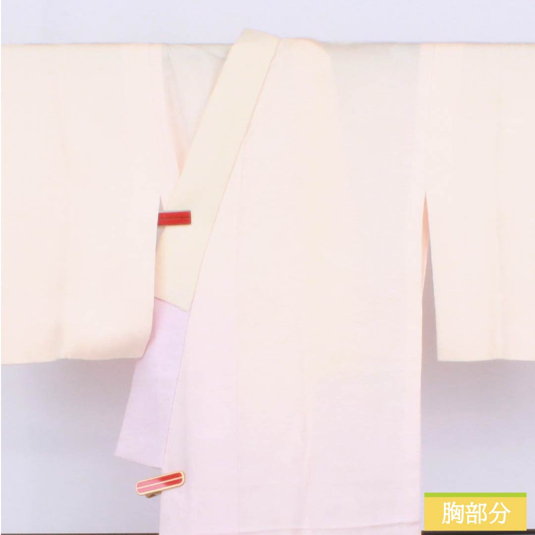長襦袢 正絹 Sランク 身丈125.5cm 裄丈61.5cm 単衣 乙女色(おとめいろ) 白藤色(しらふじいろ) ちりめん地 梅 グラデーション系 1129000812399