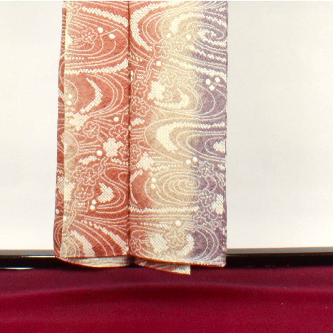 Komon Length 155cm Sleeve length 63cm Awase All tie-dye Plum Flowing water Pure silk A rank Gradation 1115003093399