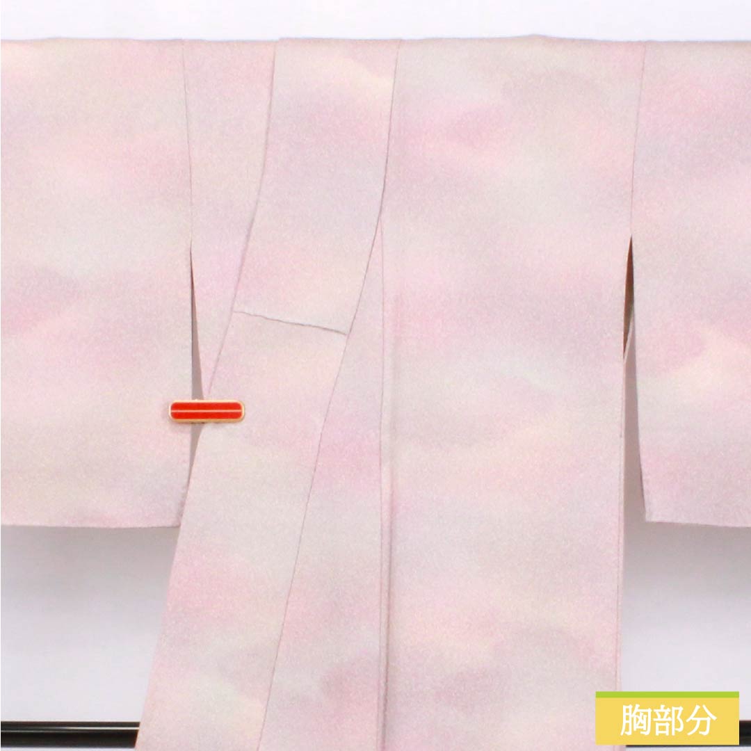 小紋 正絹 Sランク 身丈162cm 裄丈66cm 袷 御所染色(ごしょぞめいろ) 霞ぼかし ピンク系 1115007462413