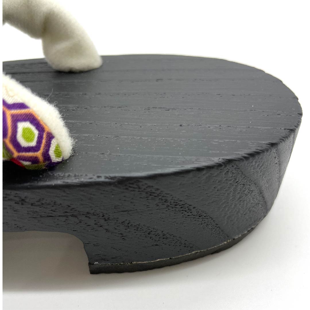 (Brand new, unused) Geta (Japanese clogs) Chrysanthemum, cherry blossom, tortoiseshell pattern, XL size, black, NEW rank, 1122000981510