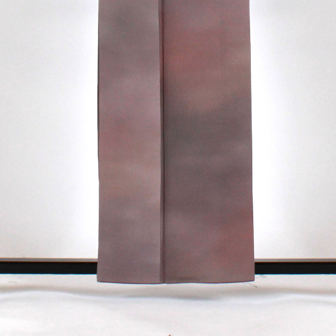 色無地 斉藤三才 ボカシ 身丈160cm 裄丈62cm 袷 正絹 Aランク 紫系 1114000423420