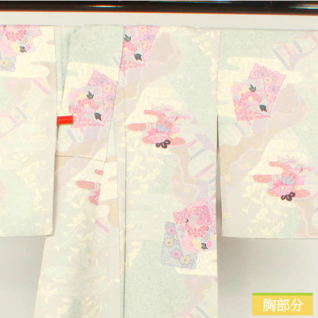 小紋 正絹 身丈153cm 裄丈63cm 袷 雲井鼠色(くもいねずいろ) 京友禅 吉祥文様 Sランク グレー系 1115004302222