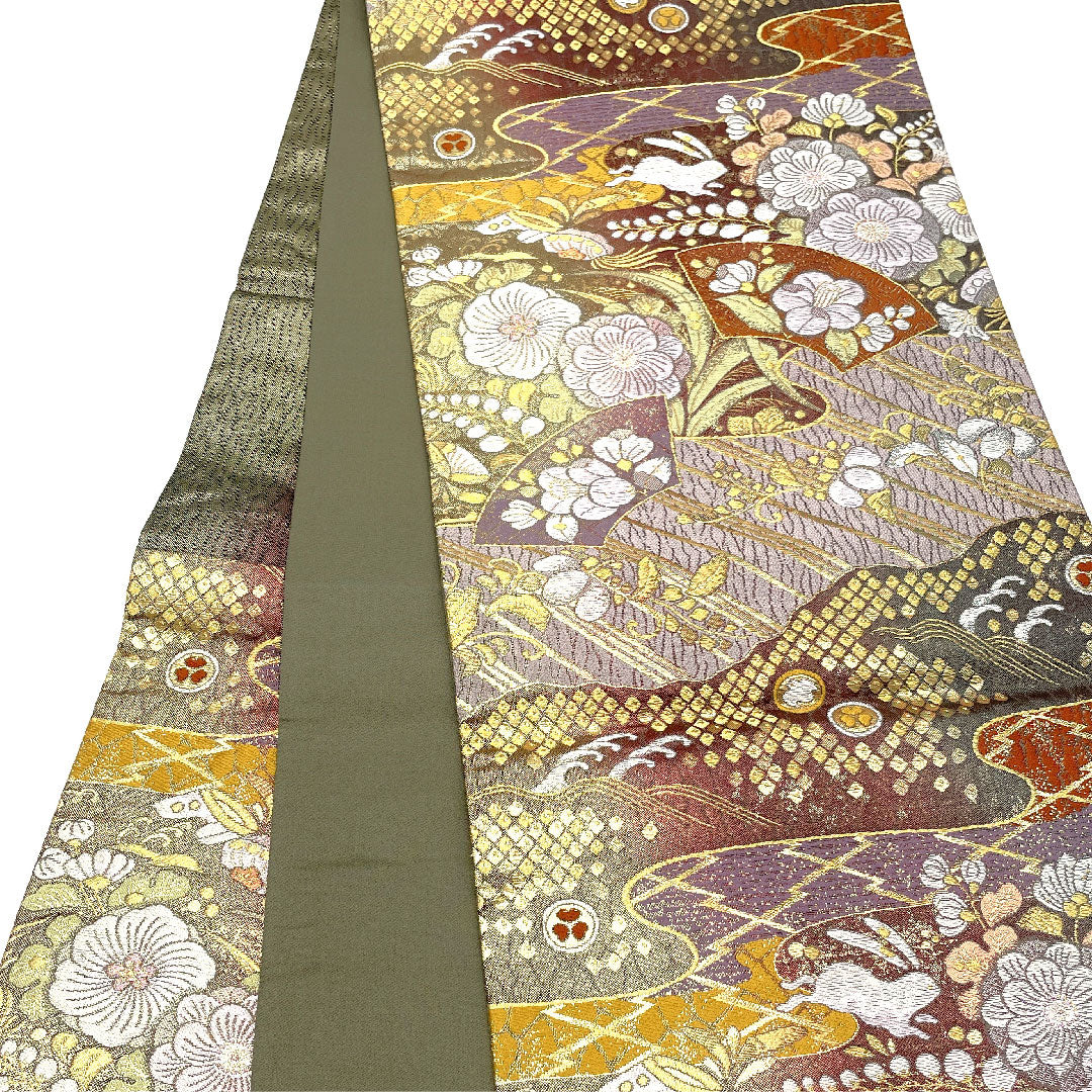 Fukuro Obi Tsujigahana Rabbit Obi Length 438cm Pure Silk S Rank Six-way Formal Gradient 1123003792399